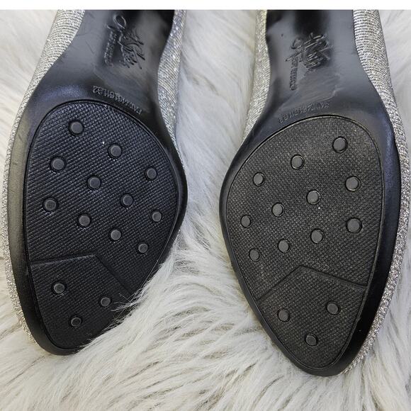 LifeStride Parigi Dress Pump Silver Sparkle Heels Size 6.5M Holiday Party Event - Picture 13 of 15